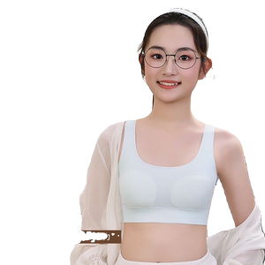 运动内衣少女学生跑步防震发育期无痕文胸固定杯矫正背心薄款阶段