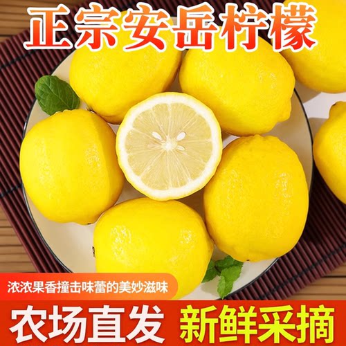 出口级安岳黄柠檬皮薄多汁榨汁