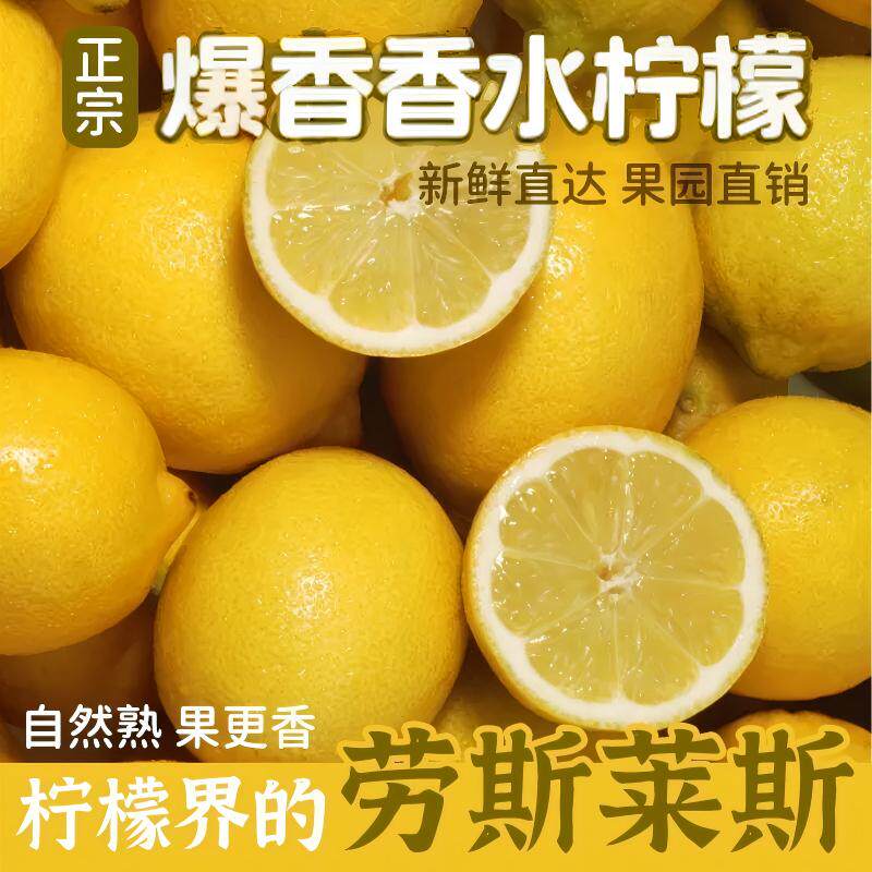 黄柠檬香水黄柠檬黄皮柠檬云南新鲜果园直发当季奶茶店商用批发