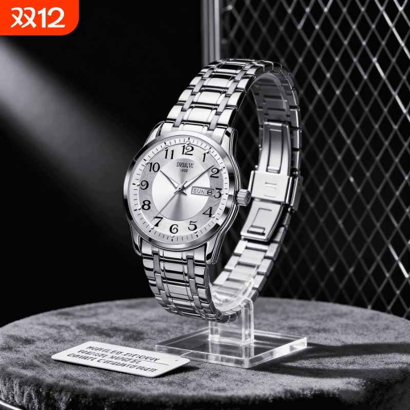 男款手表钢带商务防水石英腕表高级感男士正品名牌全自动非机械表