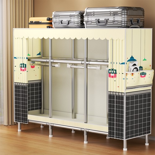 全钢架加粗加厚简易布衣柜