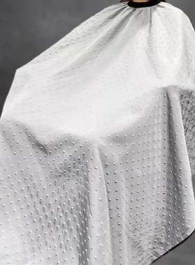 3D星星网红理发围布压花立体发廊专用剪发不沾发高档美发围裙透气