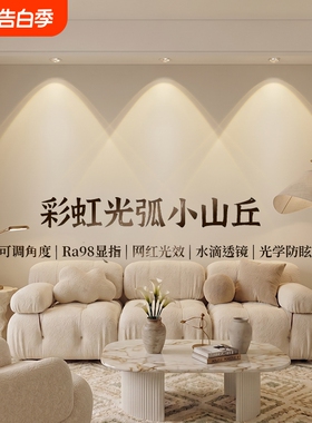 2026新款全光谱彩虹小山丘射灯嵌入式led超薄客厅家用洗墙牛眼灯