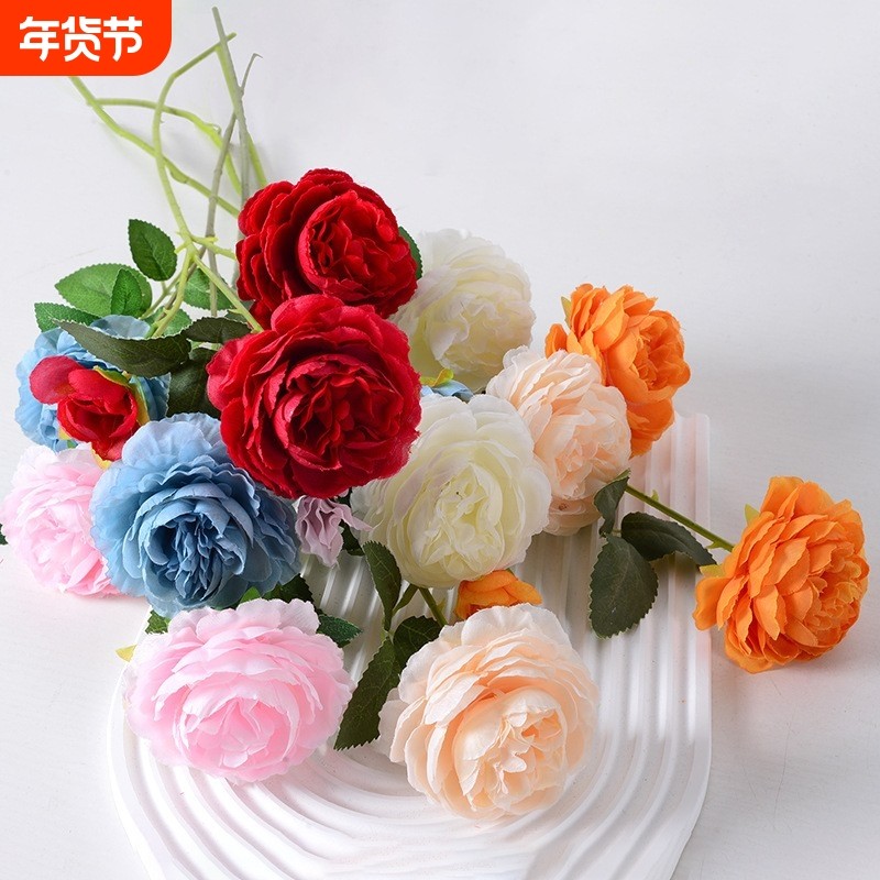 牡丹仿真花绢花干花花束餐桌客厅花开富贵装饰摆件永生花假花摆设,家居饰品,仿真花/假花,淘宝优惠券,粉丝福利购,淘宝优惠卷