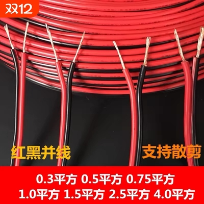 添溢生科铜包铝2芯红黑线