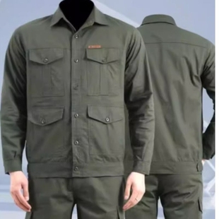焊工干活穿 男劳保服防烫夏季 衣服迷彩 工作服套装 军训服纯棉薄款