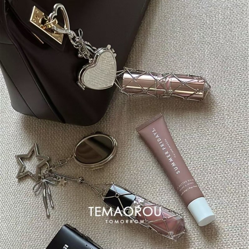 银网兜装护手霜口红链条包挂可抽拉独特包包挂链挂件diy饰品配件