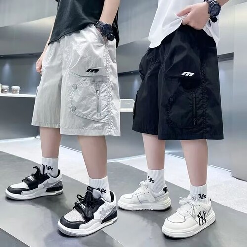 短裤男童夏装工装速干2026新款儿童夏季裤子休闲宽松大童五分裤潮