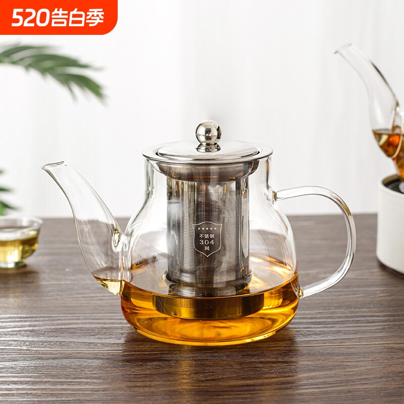 玻璃茶壶套装家用耐高温加厚大容量茶具过滤泡茶水壶冲煮茶器