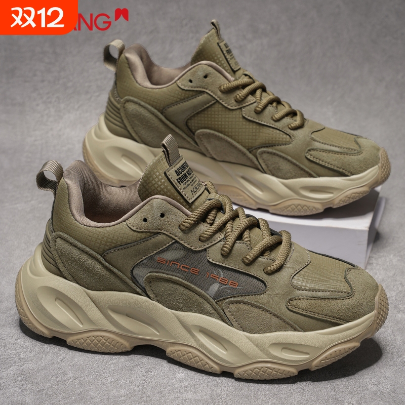 奥康男鞋2025新款男士运动休闲鞋厚底老爹鞋百搭跑步鞋子官网轻便