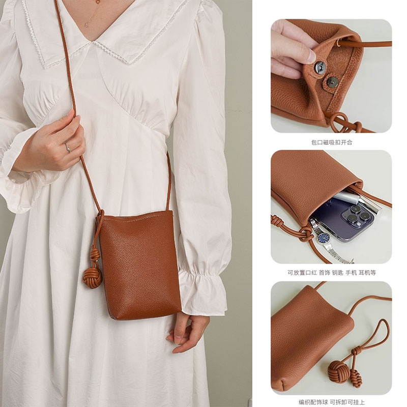 DOMI手工编织球包包挂件韩系百搭包挂饰精致皮革编织球车挂钥匙扣