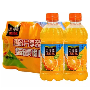 M美汁源果粒橙300ml*6/12瓶迷你便捷装果肉橙汁解渴果汁饮料整提