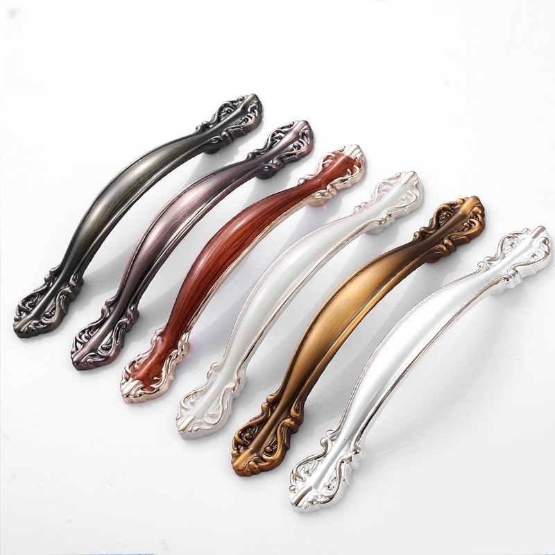 拉手柜门欧式象牙白橱柜厨门抽屉现代简约田园衣柜柜子北欧门把手