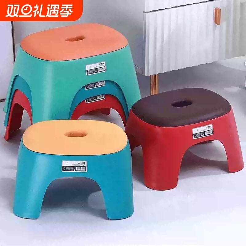 儿童小板凳塑料凳子加厚成人宝宝浴室防滑圆凳矮凳脚家用椅子家居
