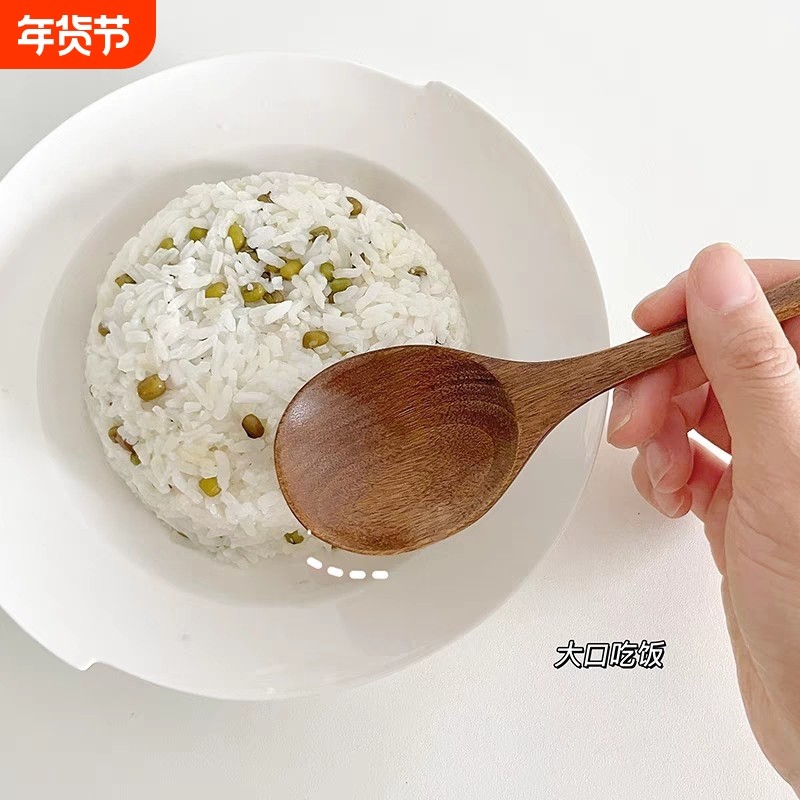 大小木勺日式长柄实木汤勺调羹木质甜品咖啡手工蜂蜜勺子餐具,厨房/烹饪用具,汤勺,淘宝优惠券,粉丝福利购,淘宝优惠卷