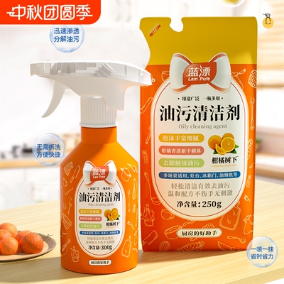蓝漂加强油污净厨房抽油烟机去油污清洗剂重清洁剂油除垢渍烟神器