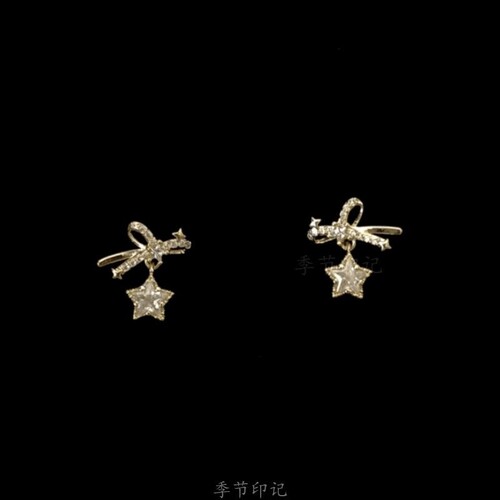 vintage 耳饰「Butterfly Knot Star」