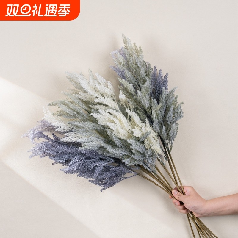 【新品】假花悠梨鼠尾草仿真花家居装饰婚庆手捧花INS玫瑰花墙MW