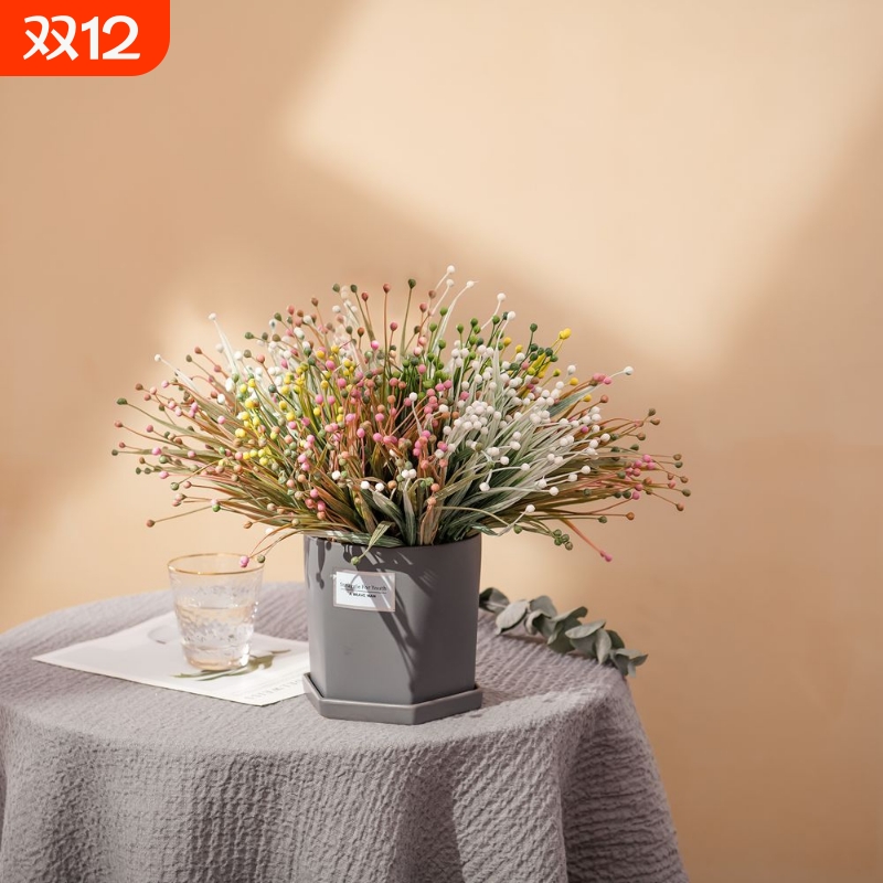 婚庆装饰品豆豆草配草仿真花假花绿植物INS风MW77702