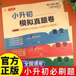 小升初真题卷2026语文数学英语黄冈卷人教版试卷小学毕业升学总复习资料六年级下册试卷测试卷全套练习册模拟期末专项训练书卷子
