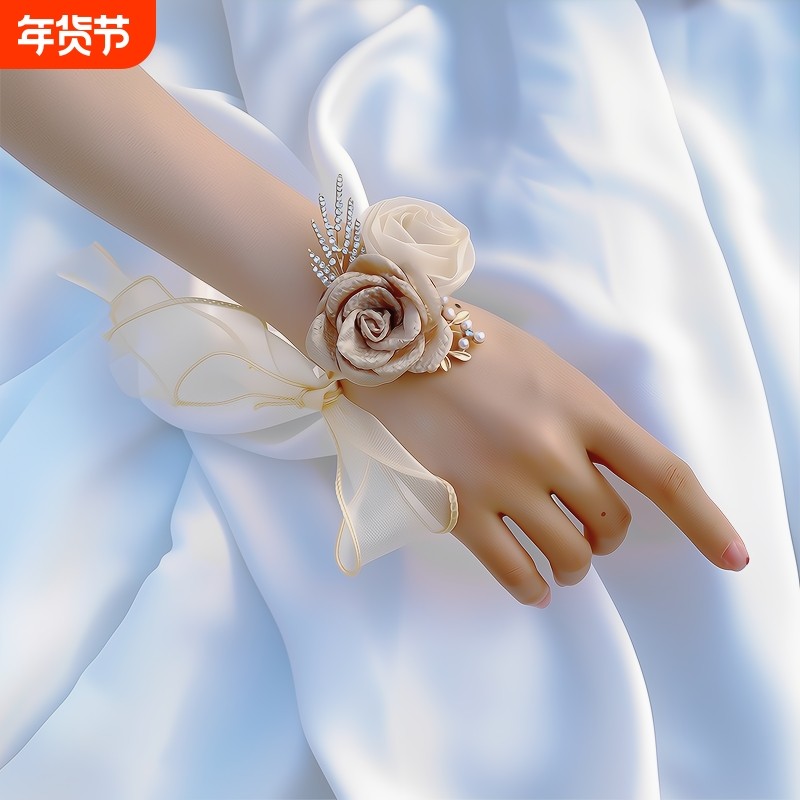 手腕花伴娘高级感婚礼结婚新娘手花手环花胸花仙姐妹团白色伴手礼,节庆用品/礼品,手腕花,淘宝优惠券,粉丝福利购,淘宝优惠卷