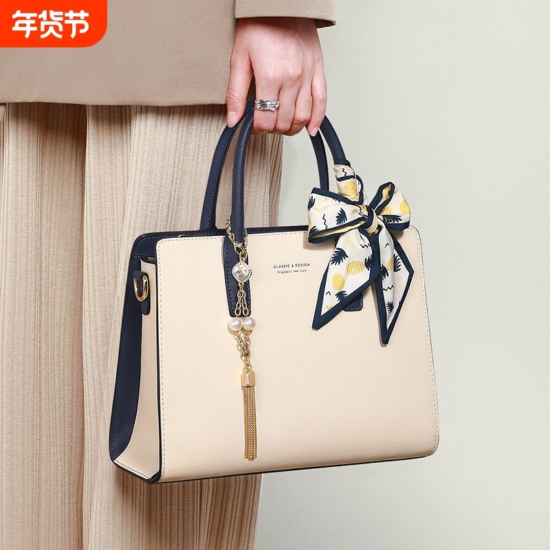 店酷奇包包女秋冬新款妈妈包上班手提包小众真皮高级质感大容量斜,箱包皮具/热销女包/男包,托特包,淘宝优惠券,粉丝福利购,淘宝优惠卷