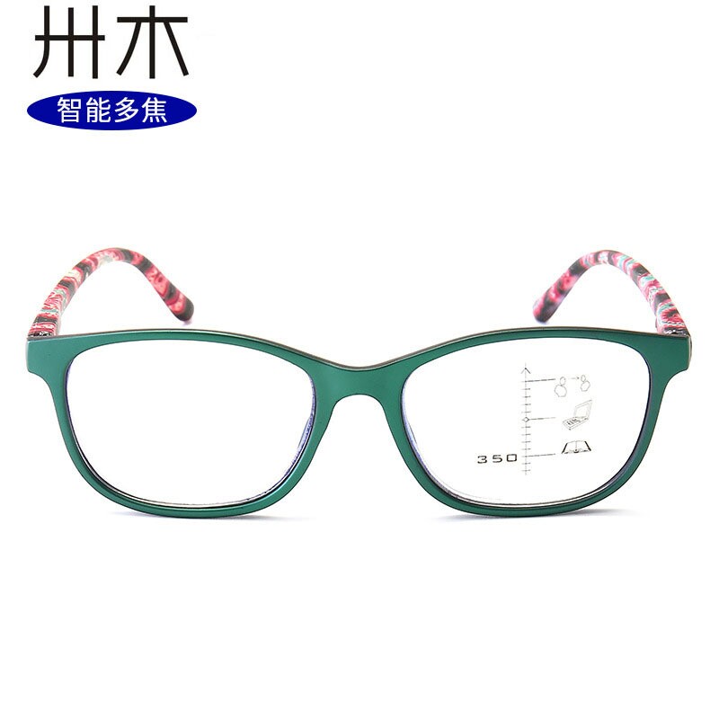 新款跨境防蓝光眼镜远近两用老花智能老人镜渐进多焦点老花镜护眼
