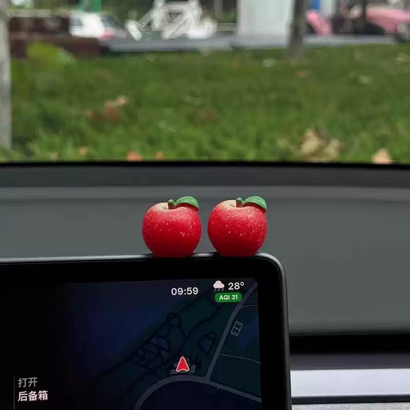 新款平安水果仿真果汽车可爱摆件中控台车载装饰挂件装饰品
