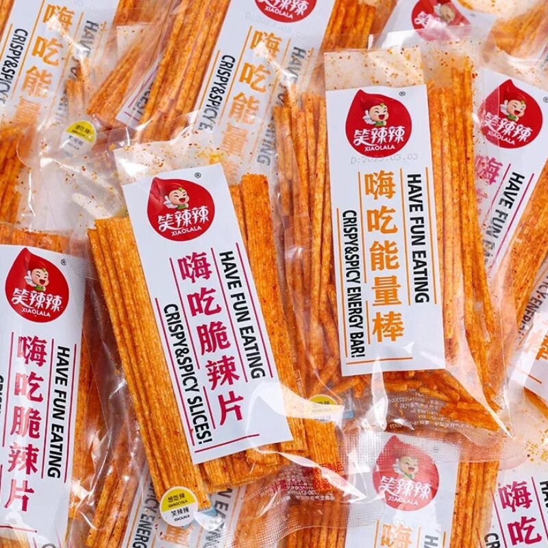 嗨吃能量棒印度飞饼脆辣片辣条童年怀旧休闲解馋小零食整箱散装