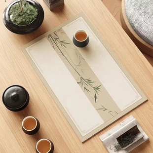 沥水垫硅藻泥吸水茶桌垫餐桌台面垫子软垫干燥垫杯垫隔热防水 中式