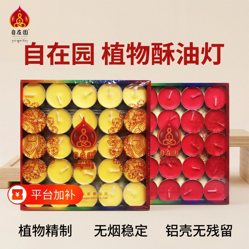 自在园酥油灯4小时植物酥油8小时12小时佛前供灯长明油灯无烟环保