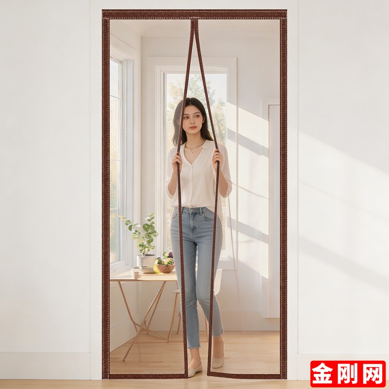 2026新款高档防蚊门帘磁性金刚网纱门纱窗家用磁吸磁块自粘贴卧室图片