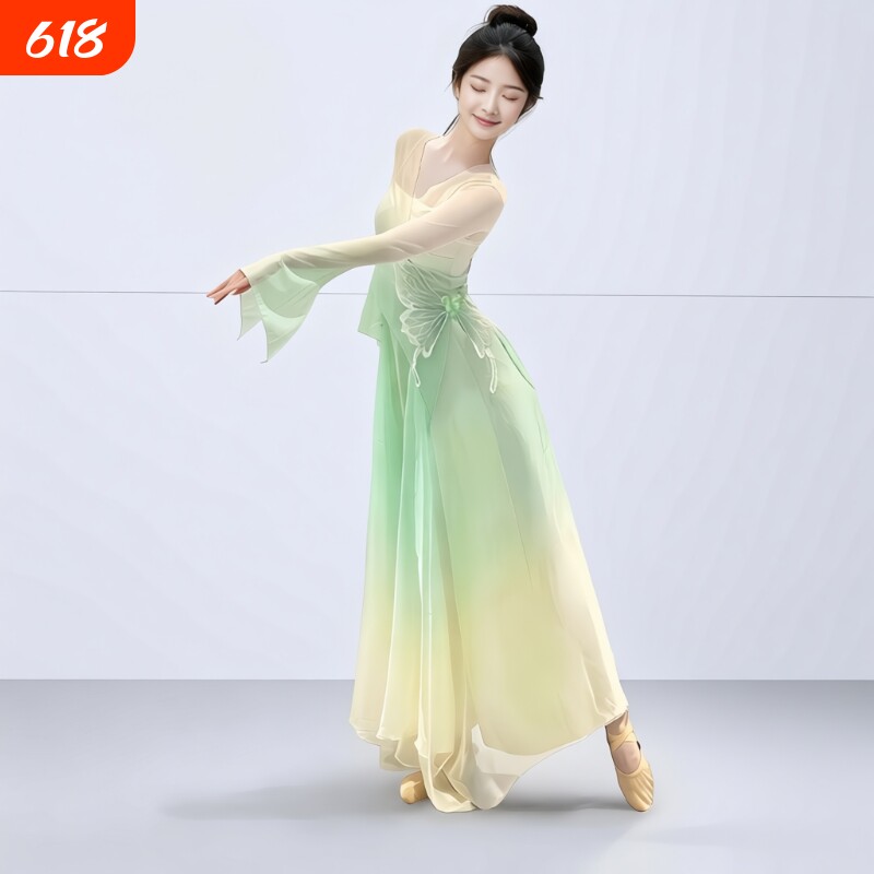 古典舞蹈服装飘逸身韵纱衣练功服女舞台装成人仙气古风演出服裙裤