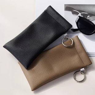 便携式 眼镜袋自动闭合弹片包墨镜收纳盒随身挂包挂扣眼镜收纳包