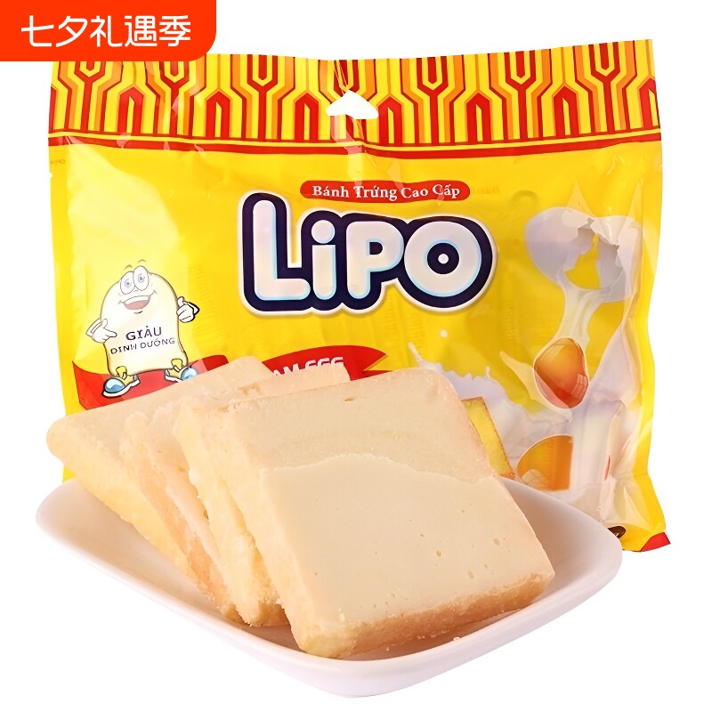 官旗直售Lipo面包干饼干组合越南进口小零食休闲食品小包装榴莲
