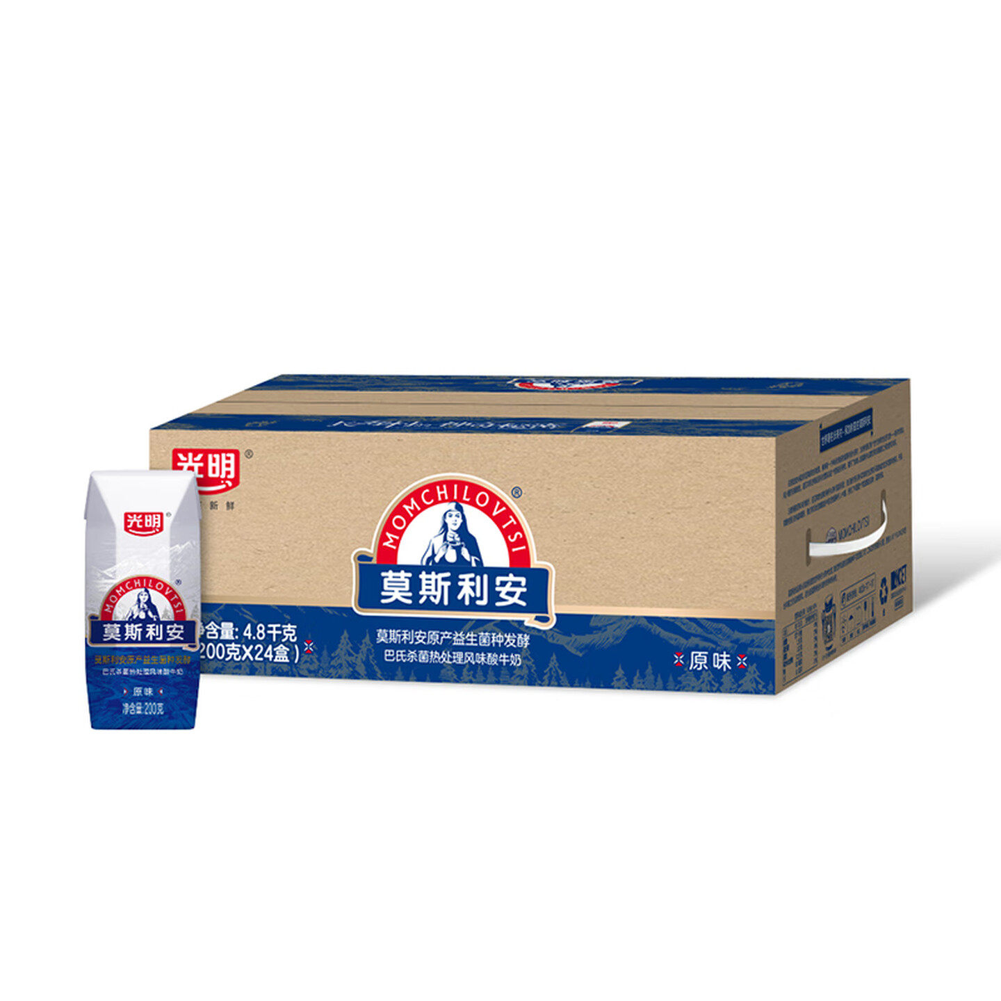 光明莫斯利安酸奶原味200ml*24常温发酵酸牛奶健康保存 4月产