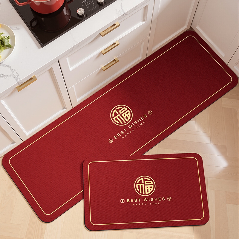 厨房防滑防油地垫硅藻泥长条垫子