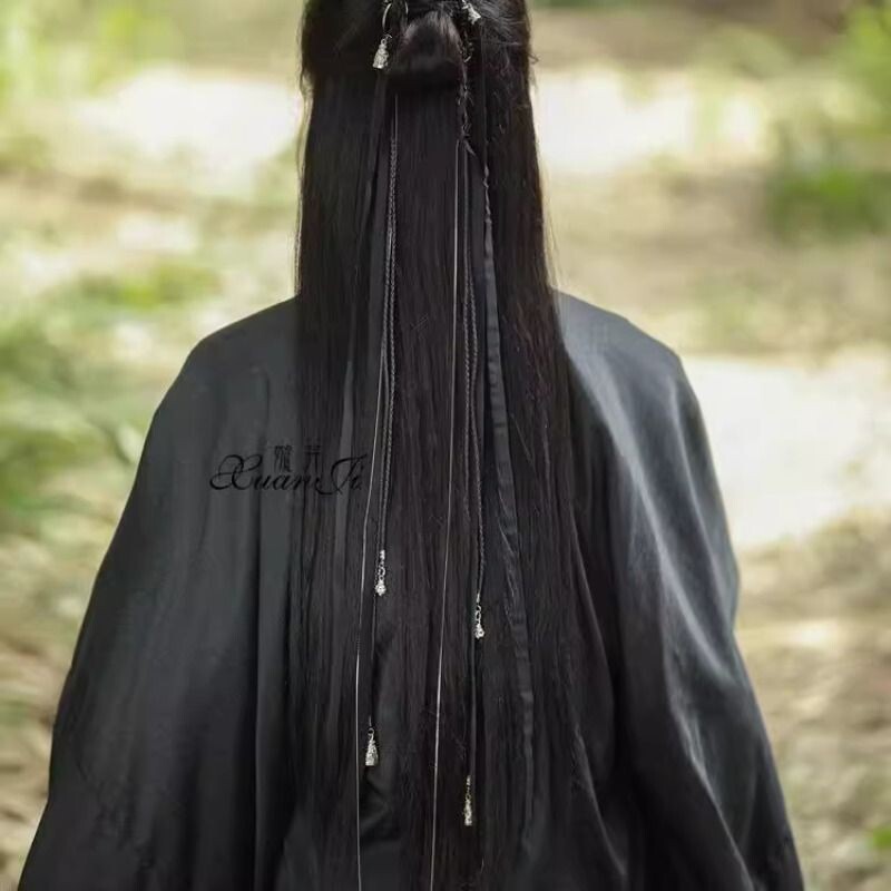 原创古风山鬼花钱束发绳男女头绳发带汉服流苏头饰发饰新中式发簪