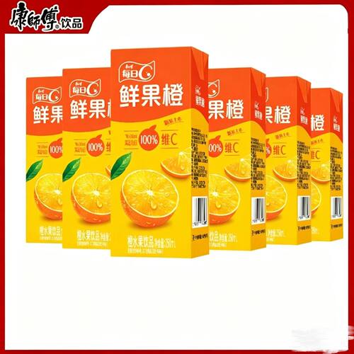 康师傅鲜果橙250ml*24盒囤货家庭装休闲饮品夏日解暑包装随机盒装