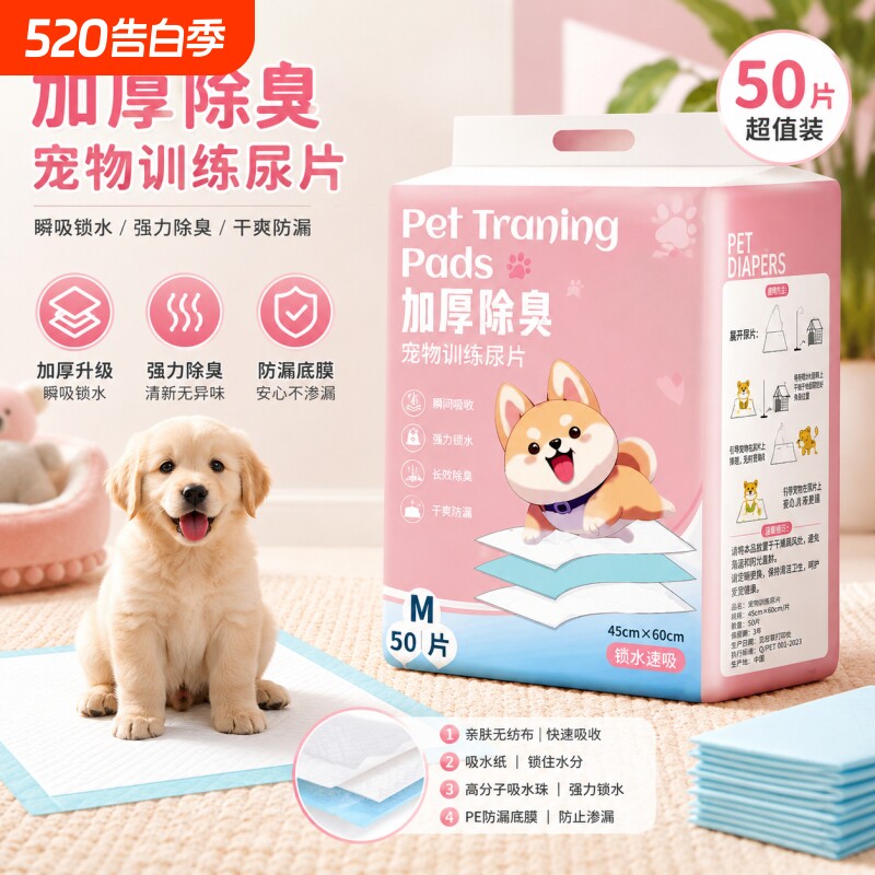 狗狗尿垫尿片宠物用品厕所除臭吸水垫尿不湿加厚训导一次性尿布