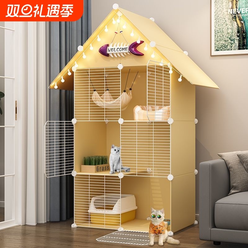 猫笼别墅家用室内大空间猫柜笼子房猫舍别墅猫咪别墅猫屋豪华双层