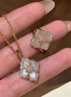 清新独特个性百搭立体纹理项链