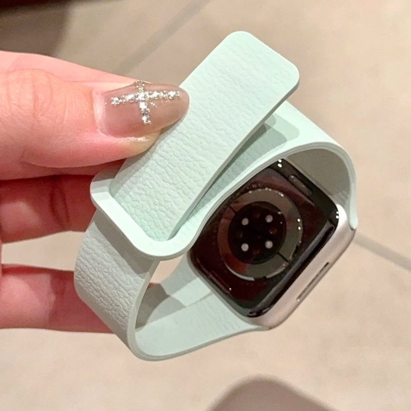 回环磁吸硅胶iwatch表带S11新款S10适用applewatch苹果SE3手表789
