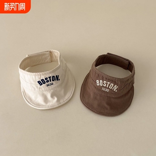 12月外出 空顶帽刺绣数字1630宝宝帽子防晒帽6 婴儿遮阳帽夏季 薄款