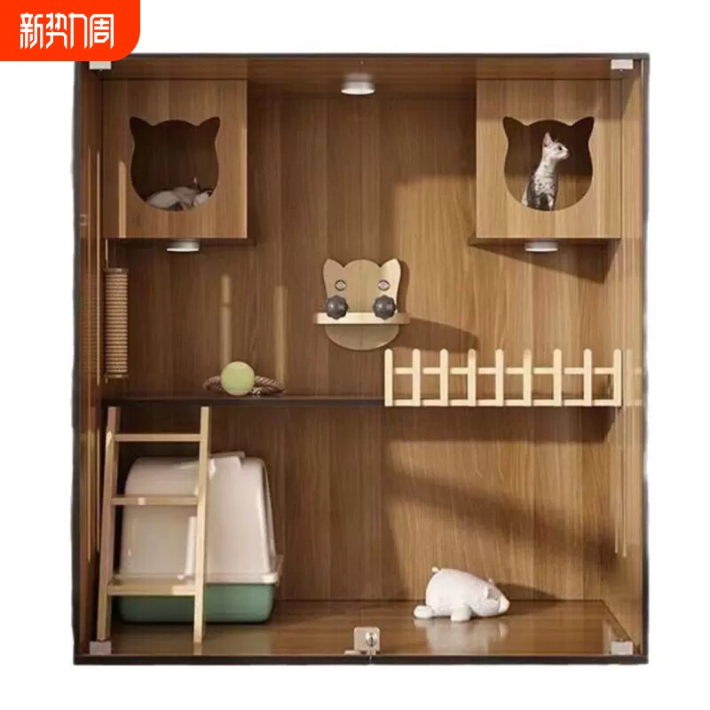 猫别墅家用猫笼室内猫屋猫舍猫窝猫柜子豪华猫房子猫咪窝木质笼子