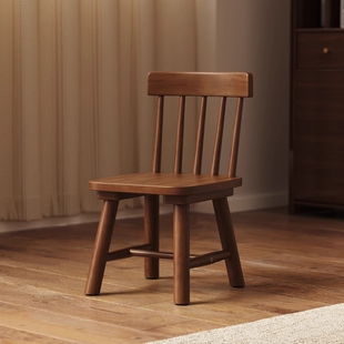 实木小椅子儿童靠背凳子家用客厅大人坐圆板凳换鞋凳结实多功能