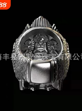 欧美跨境新款男士潮流金属骷髅头戒指复古霸气男士戒指厂家批发
