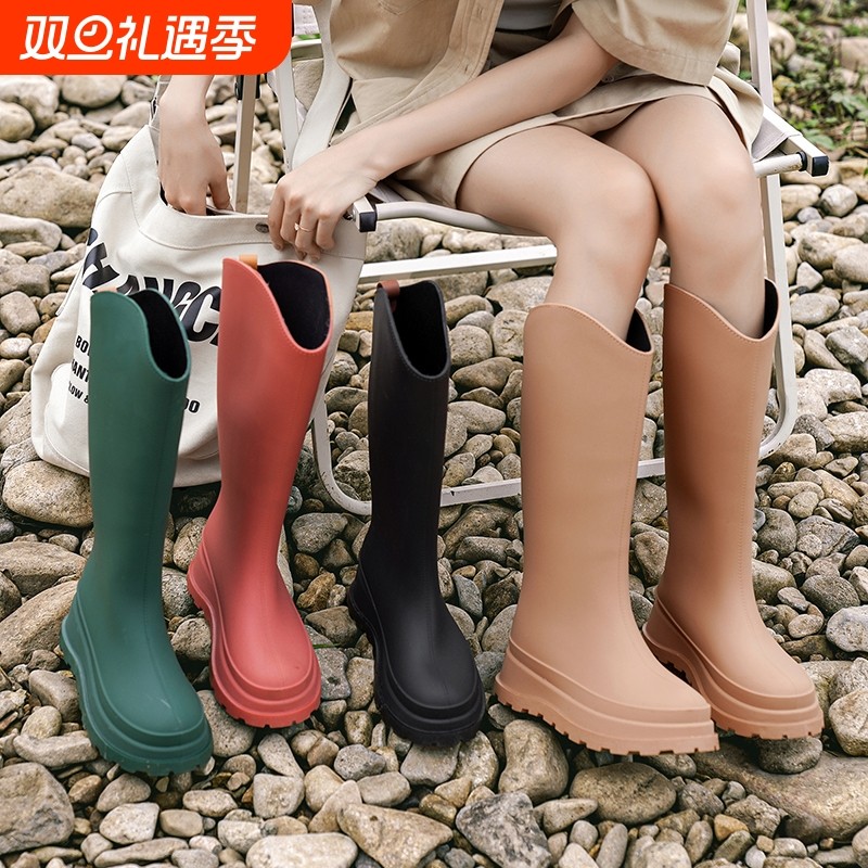 高筒雨鞋女款成人时尚网红新款雨靴日系长筒水鞋防滑防水耐磨胶鞋