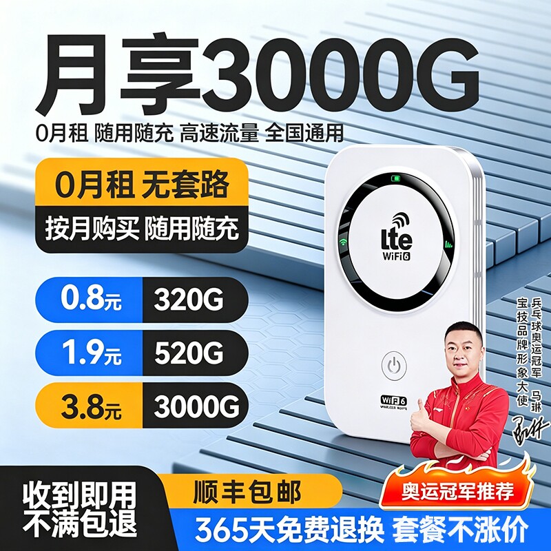2026款智能wifi新款无线移动官方正品网络高品质宽带wi-fi6便携式上网卡车载插卡路由器全国流量随身蓝牙信号