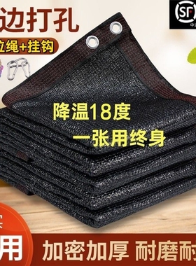 黑色遮阳棚天幕遮阳网农村院子防晒网布汽车车棚车库户外篷布隔热